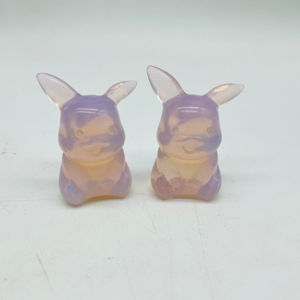 3 Types Yellow Calcite & Aventurine Pikachu Carving Animals Wholesale -Wholesale Crystals