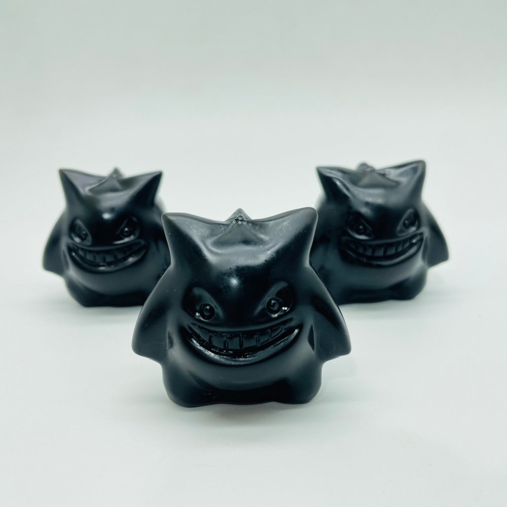 Obsidian Pokemon Gengar Carving Wholesale -Wholesale Crystals