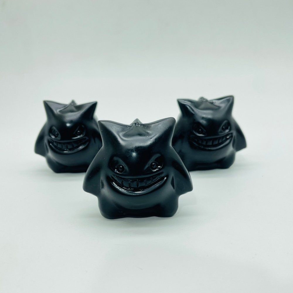 Obsidian Pokemon Gengar Carving Wholesale -Wholesale Crystals